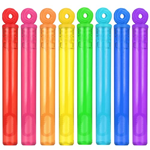 32 Piece Mini Bubble Wands Bulk, 8 Color Bubbles Party Favor - Product Imagery