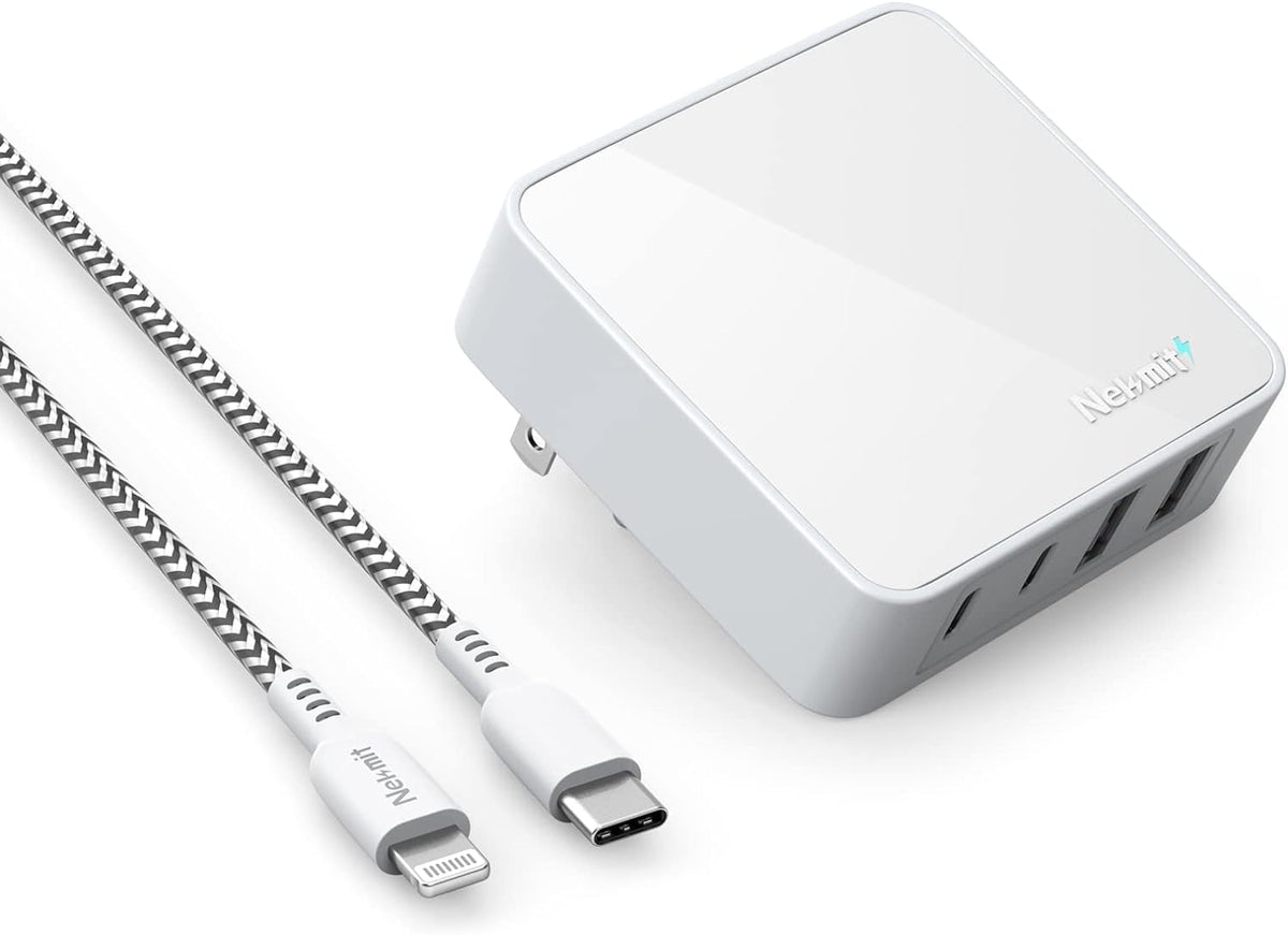Nekmit USB C Charger Thin Flat 52W 4 Port Fast Wall Charger - Nekmit Official Imagery - 8