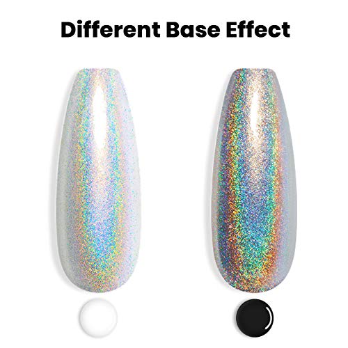 RARJSM Holographic Nail Polish Set Silver Glitter 1PCS 7.5ML - Product Imagery