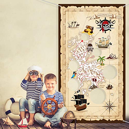 Blulu Halloween Pirate Bean Bag Toss Game, 3 Bags, Pirate Party - Product Imagery