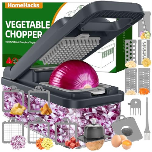 HomeHacks Veggie Chopper Vegetable Cutter, 15 in 1 Kitchen - Product Imagery
