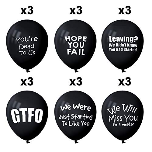 OIIKI 18Pack Party Decorations Balloon for Funny Coworker Going - Product Imagery