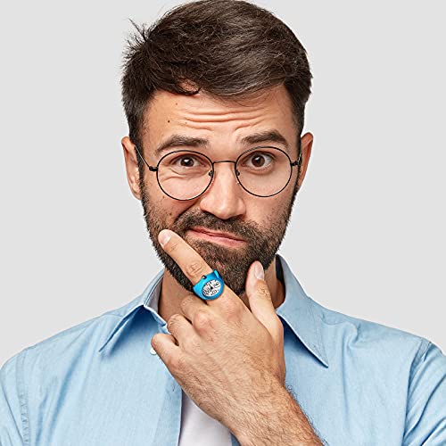 JewelryWe Men Women Finger Watch Round Analog Easy Read Quartz - Product Imagery