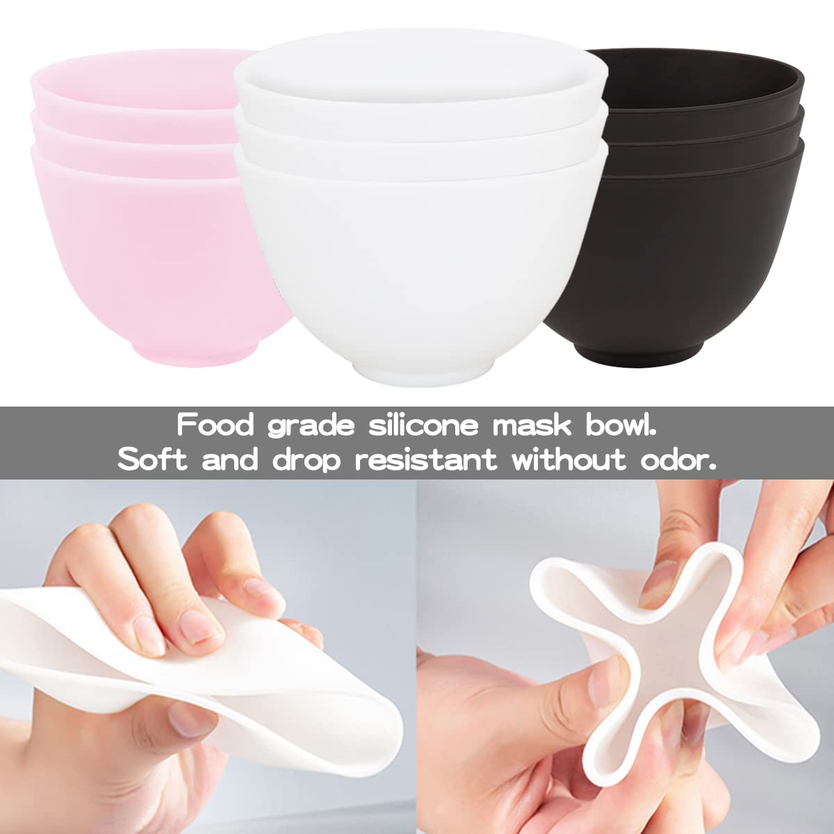FERCAISH 9Pcs Diy Face Mask Mixing Bowl Microwavable - FERCAISH Official Imagery - 4