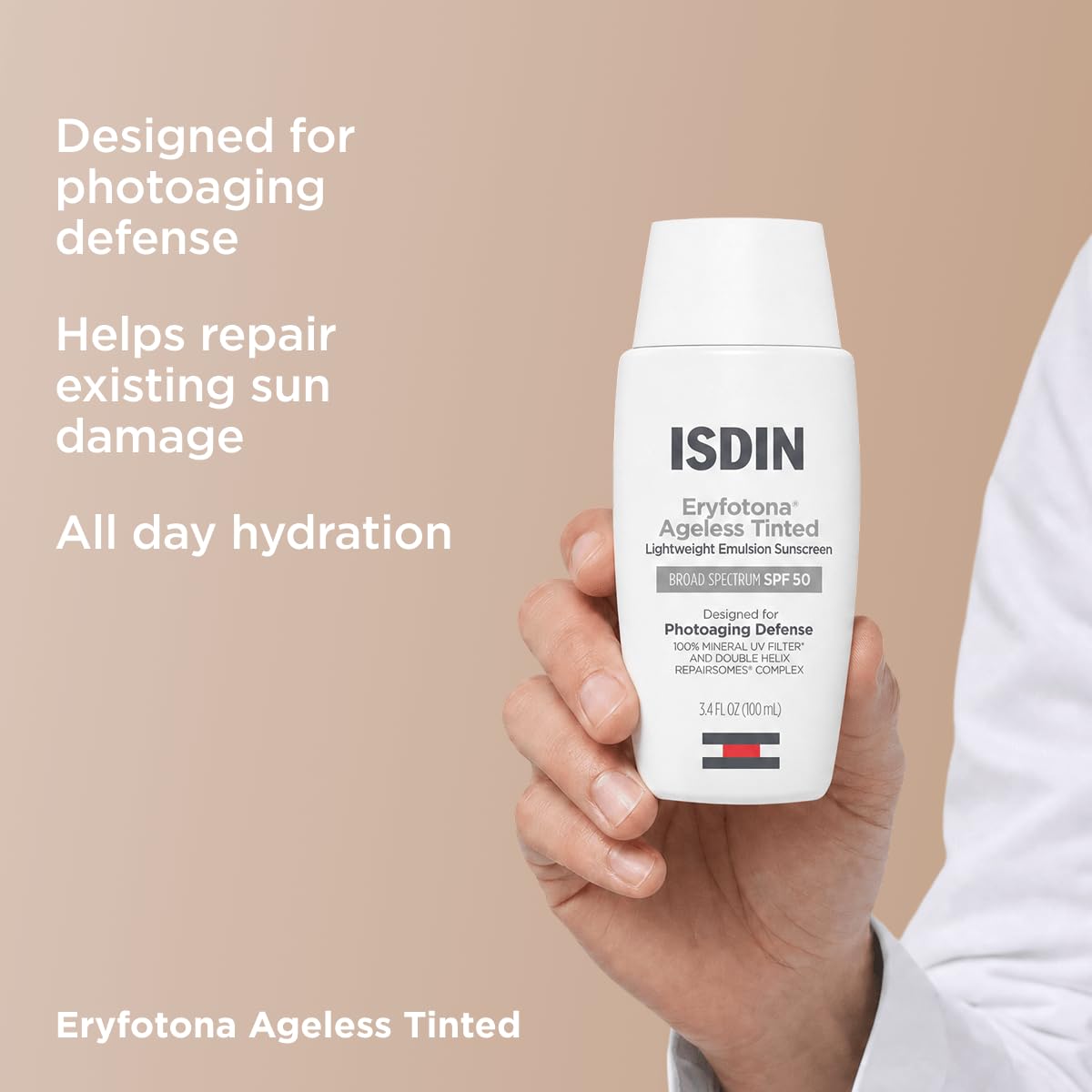 ISDIN Eryfotona Ageless Tinted Mineral Face Sunscreen SPF 50 - Premium Selection Official Imagery - 5