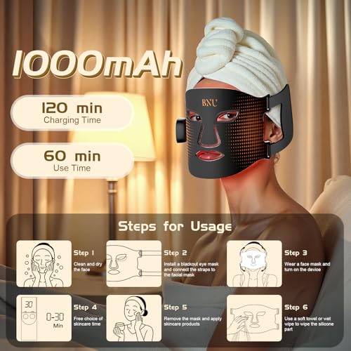 Wireless Red Light Therapy Mask for Face with 4 Modes, Led Face - Product Imagery