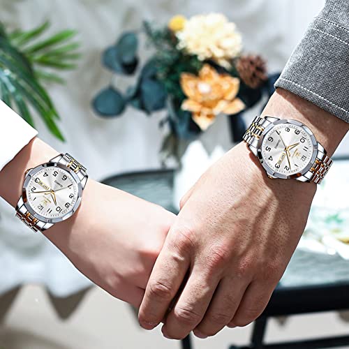 OLEVS Watch for Men Women Large Face Unisex Diamond Luxury Dress - Product Imagery