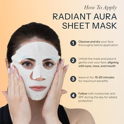 Vitamin E & Vitamin C Sheet Mask – Dermatologist Tested, Anti - Product Imagery