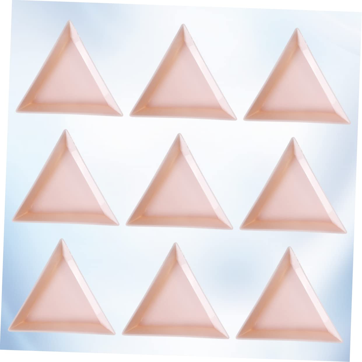 WOONEKY 80pcs manicure tools in triangular storage trays, large capacity nail jewelry tray for nail technicians, beauty salon use