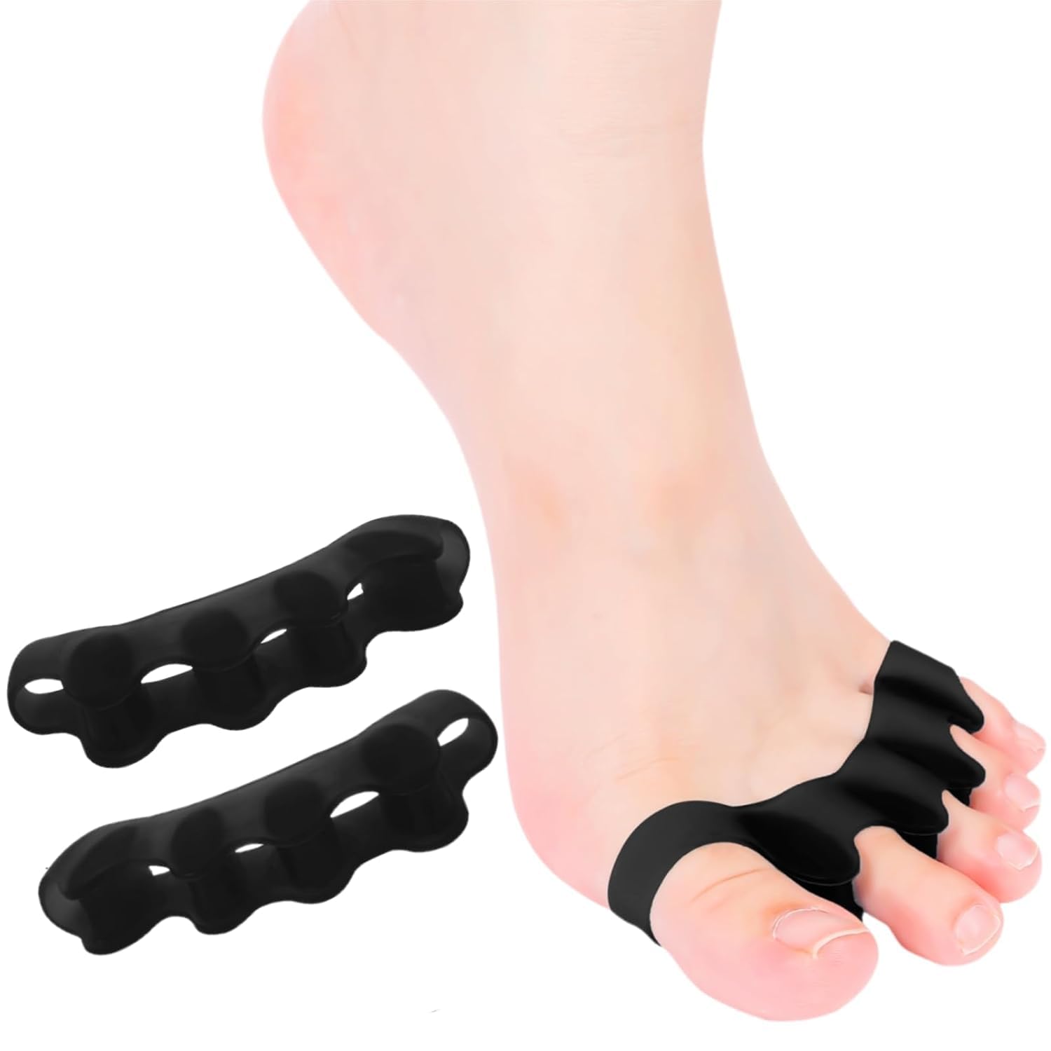 2PCS Toe Spacers Men Women, Pedicure Separators for Bunion Foot Pain Relief