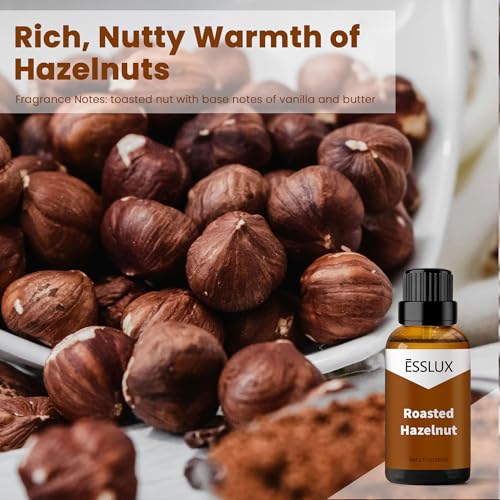 Roasted Hazelnut Fragrance Oil, ESSLUX Premium Aromatherapy - Product Imagery