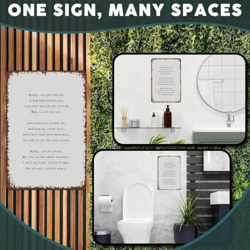 8x12 Inch Aluminum Wall Sign, Vintage Unframed Metal Poster, - Product Imagery