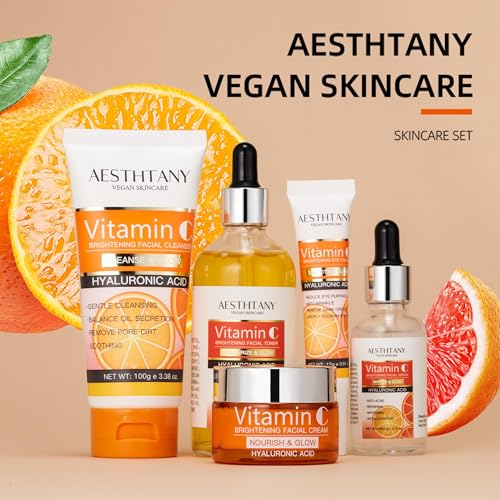 Vitamin C Skin Care Set Moisturizing Hyaluronic Acid Skin Care - Product Imagery
