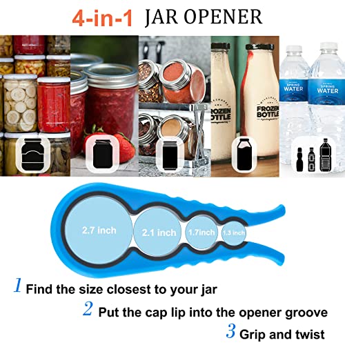 Jar Opener Bottle Opener for Seniors, Weak Hands and Arthritis, - Product Imagery