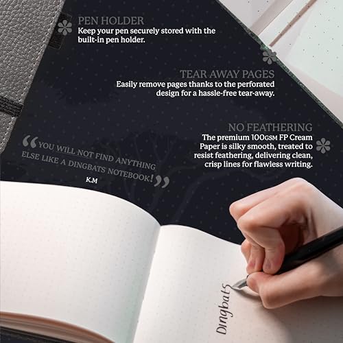 Dingbats* - Wildlife Dotted Reporter A6 Notebook - PU Leather - Product Imagery