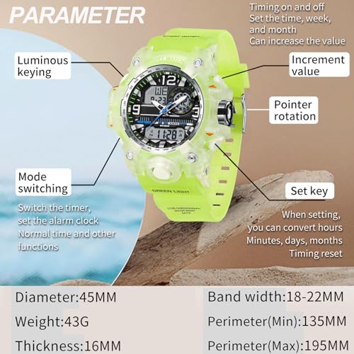 findtime Women's Sport Watch Digital Waterproof Watches Military - Product Imagery