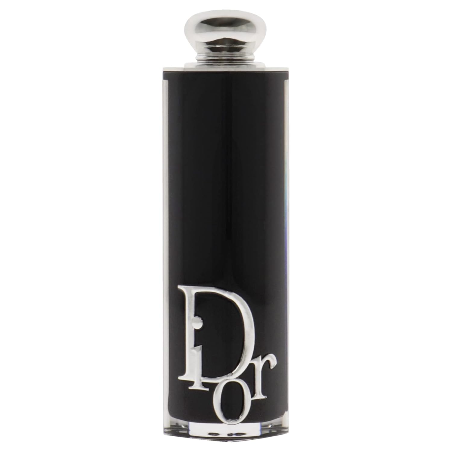 Christian Dior Dior Addict Hydrating Shine Lipstick in shade 976 Be Dior, refillable, featuring a sleek silver tube and vibrant color.