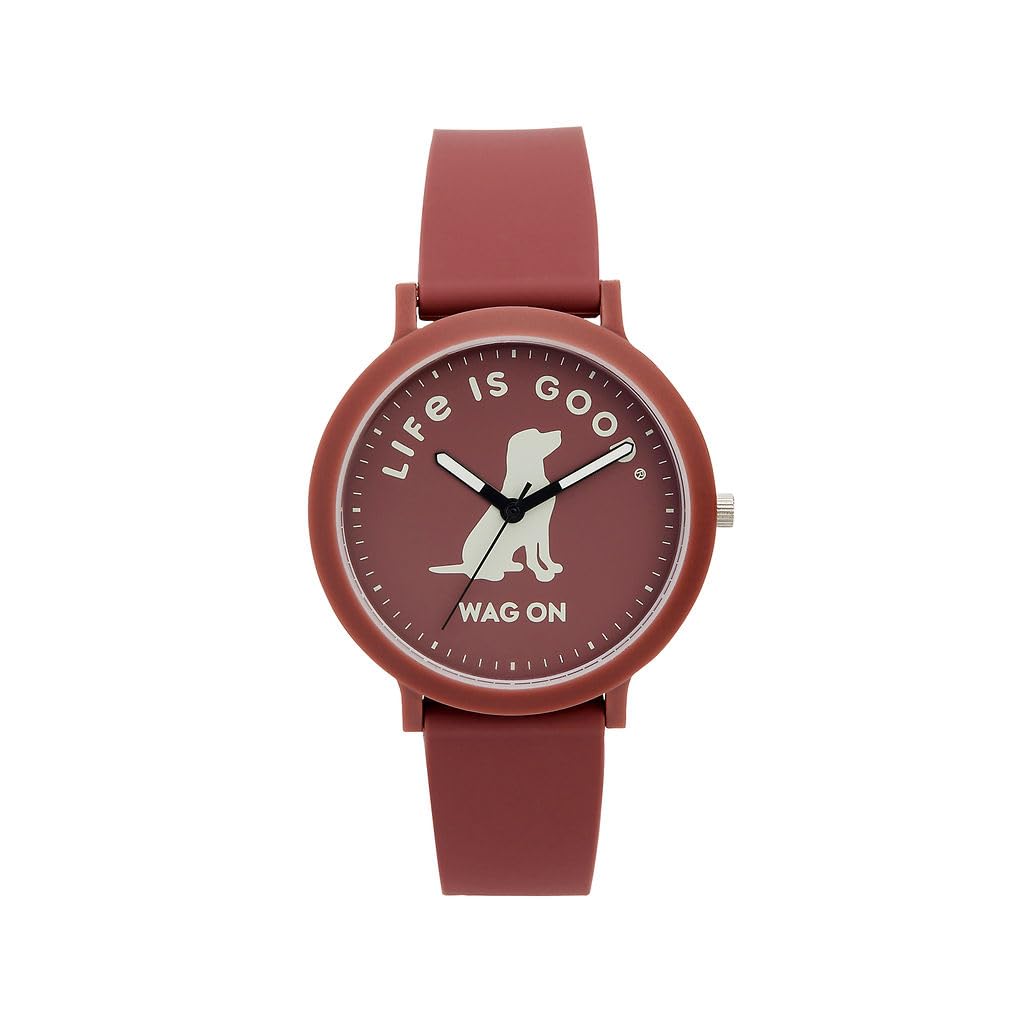 Speidel Life is Good 40mm Watch, Comfortable Silicone Strap, - Product Imagery