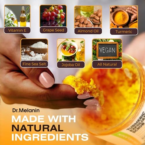Turmeric Exfoliating Body Scrub for Uneven Skin Tone – Sea Salt - Product Imagery