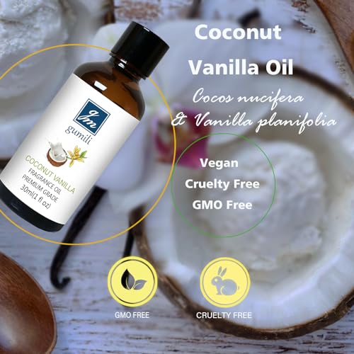 GM Gumili Coconut Vanilla Fragrance Oil, Perfume Oil for Women, - Product Imagery