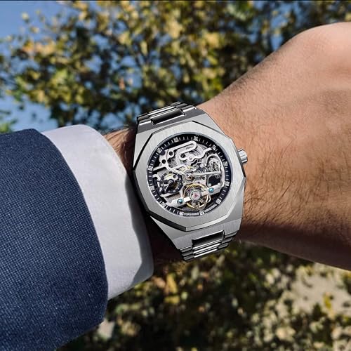 FORSINING Vintage Watch for Men Engraved Automatic Self-Wind - Product Imagery