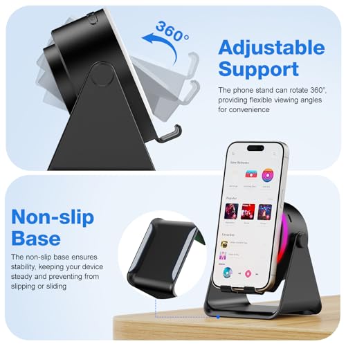 TARKARI Wireless Induction Speaker, 5 in 1 Bluetooth Speaker, - Product Imagery