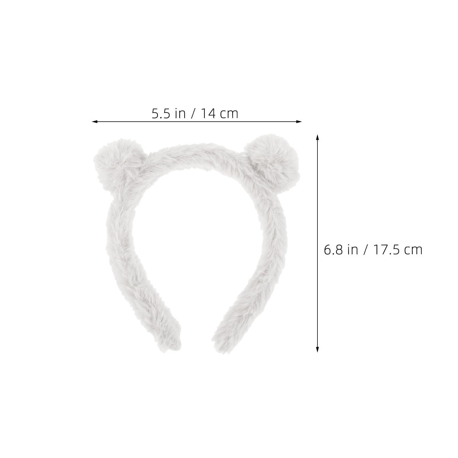 Yardwe plush bear ears hairband for women, cute and fluffy headband with bear ear design, set of 2 for a fun, playful look.