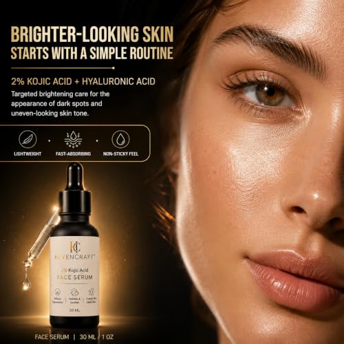 Kojic Acid Serum for Face & Body, Dark Spot Correcting & - Product Imagery