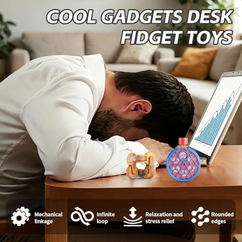 4 Pack Mechanical Fidget Toys Set, Stress Relief Desk Fidget - Product Imagery