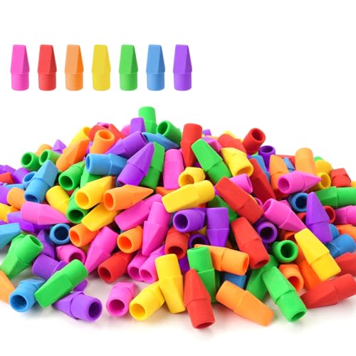 Sooez Erasers, 120 Pack Pencil Top Erasers, Cap Eraser Toppers - Product Imagery