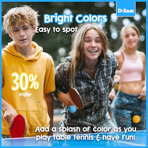 D-Xam Colored Ping Pong Balls Table Tennis Ball for Games Arts - Product Imagery