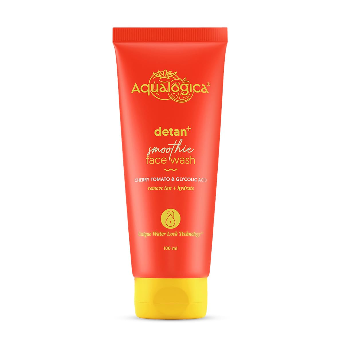 Aqualogica Detan+ Smoothie Face Wash with Glycolic Acid & Cherry - Product Imagery