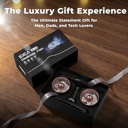Jet Engine Desk Fan for Office, Rechargeable Table Fan Gift for - Product Imagery