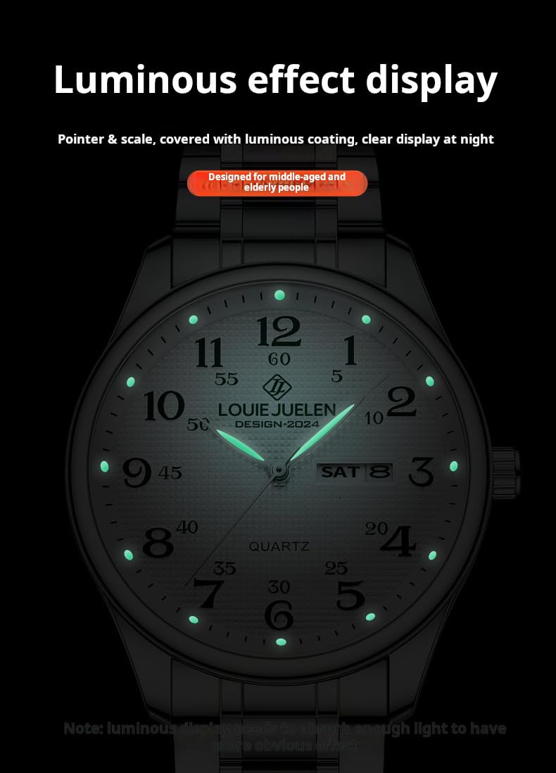 Gosasa Easy to Read Quartz Watch for Seniors Large Numerals - Gosasa Official Imagery - 5
