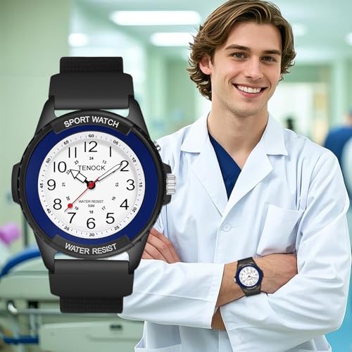 Analog Watches for Women Nurses 50M Waterproof, Night Light & - Product Imagery