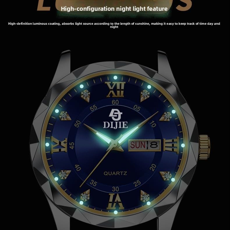 Men Women Stainless Steel Quartz Watch, Business Dress Wrist - Product Imagery