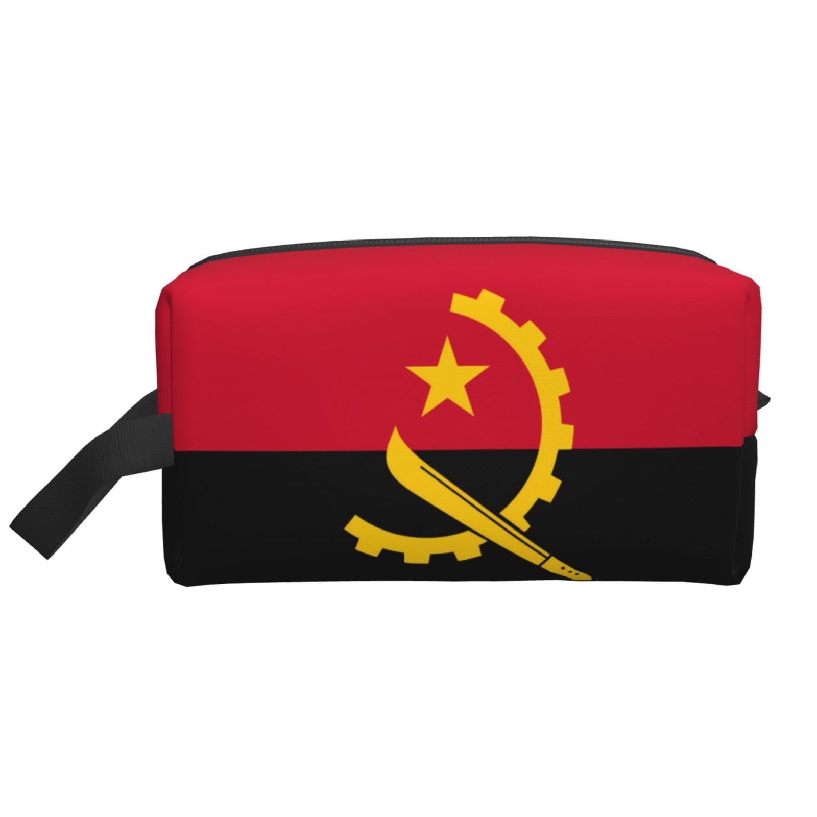SXZVVBN Angola Flag Large Capacity Travel Toiletry Bag Durable Oxford Cloth Makeup Organizer Cosmetic Pouch