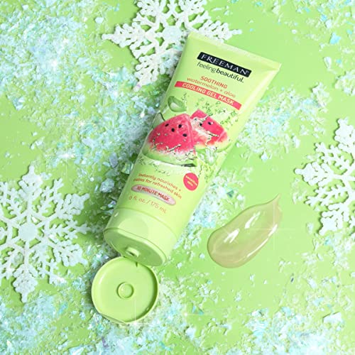 Freeman Soothing Watermelon & Aloe Gel Facial Mask, Hydrates, - Product Imagery