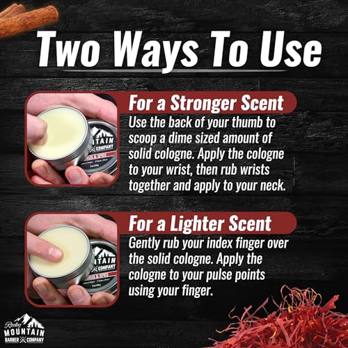 Rocky Mountain Barber Company Citrus and Spice Solid Cologne for - Product Imagery