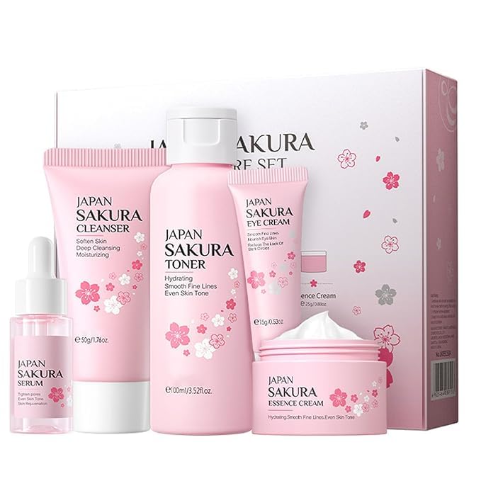 Skin Care Set for Women Girls Cherry Blossoms Beauty Gift - SUNOL Official Imagery - 1