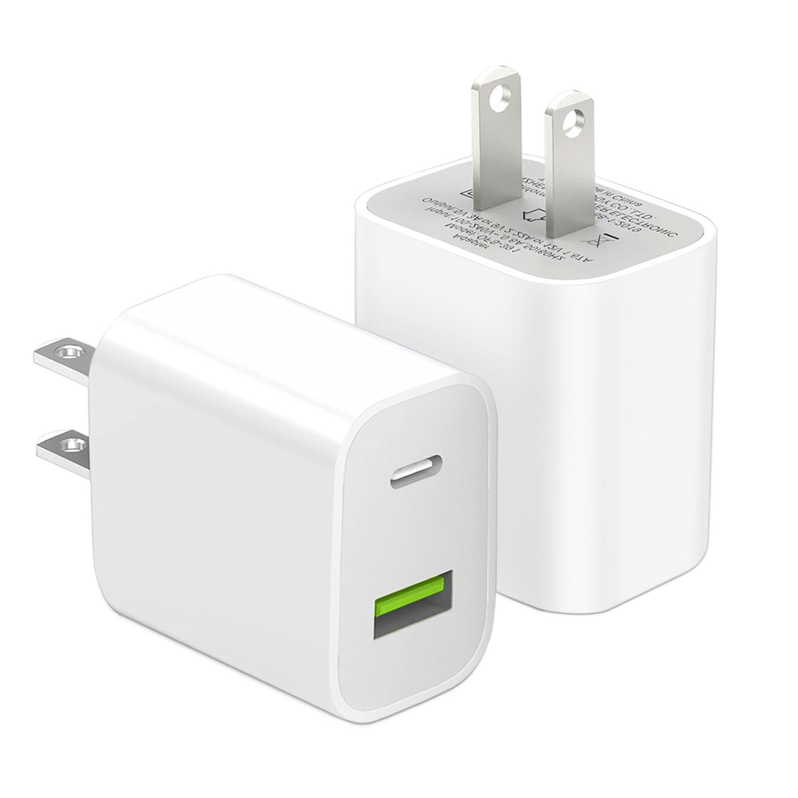 DENGWENQIANG USB C Charger Block, Dual Port Type C Wall Charger Charging Power - DENGWENQIANG Official Product View 1