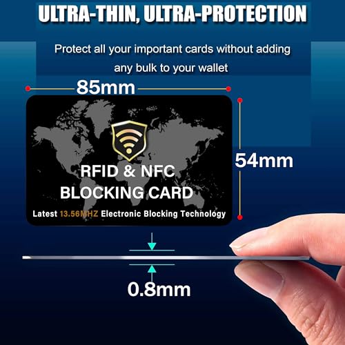 SaiTech IT 5 Pack RFID Blocking Card for Credit Debit ID Card, - Product Imagery