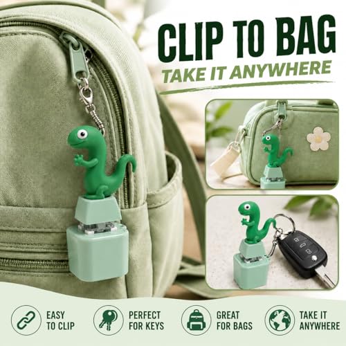 Rechargeable Lizard Button Keychain Fidget Toy, Portable Press - Product Imagery