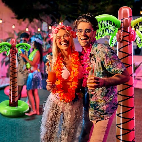 Super Sturdy Inflatable Palm Tree | 6 Ft Tall Giant Artificial - Product Imagery