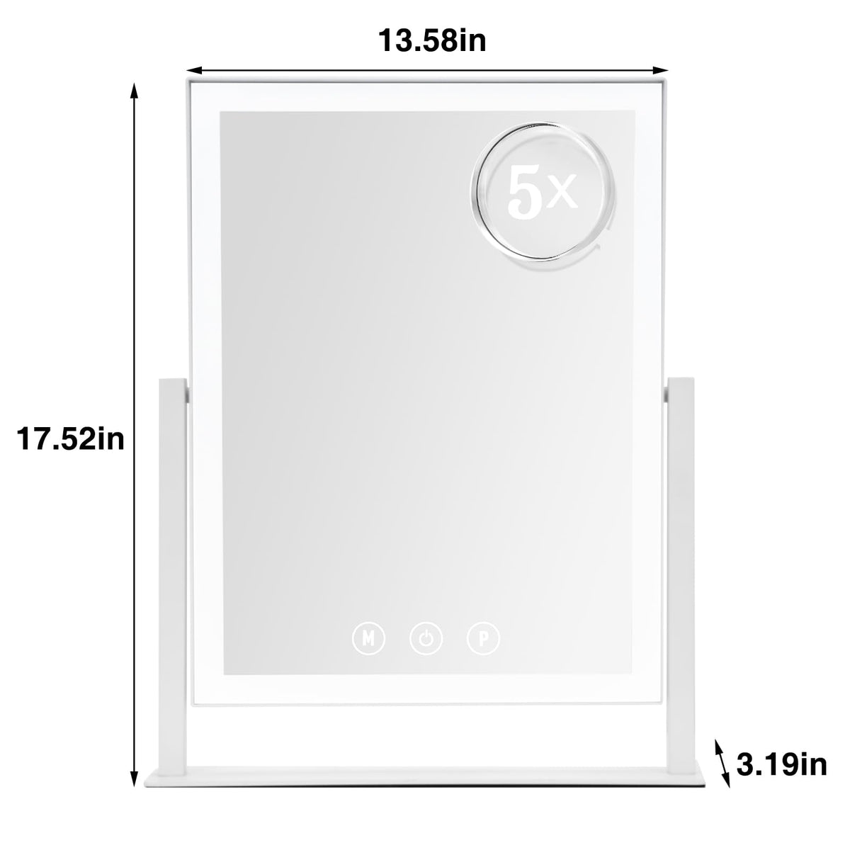 Vanity Mirror with Lights Makeup Mirror with 5X - ViKert Official Imagery - 3