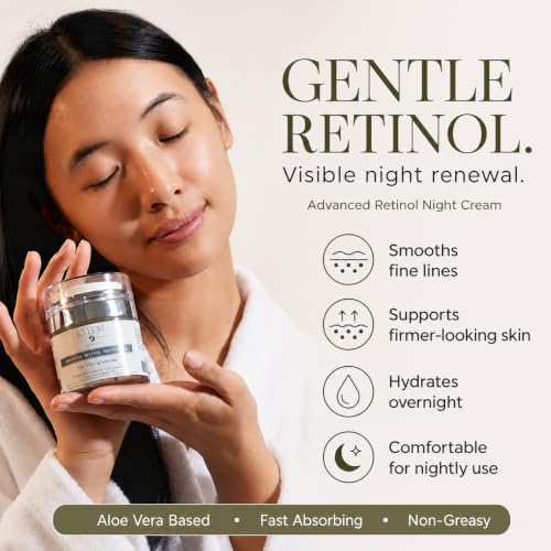 Kleem Retinol Face Moisturizer - Anti-Aging Night Firming Cream - Product Imagery