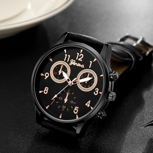 Men and Women’s Watches Fashion Casual Leather Quartz Wrist - Product Imagery