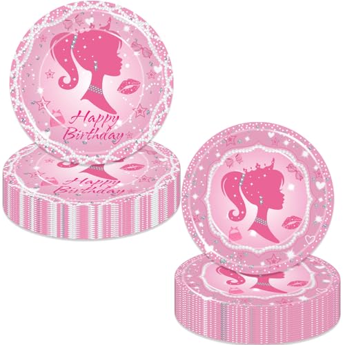 Pink Girl Happy Birthday Party Decorations Pink Princess - Product Imagery