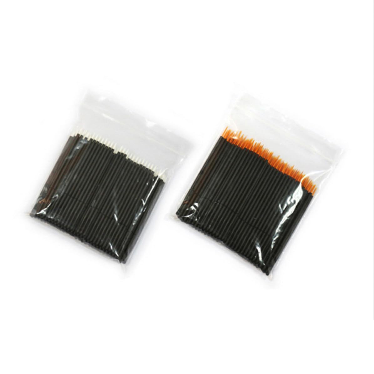 WOFASHPURET 100-pack disposable eyeliner brushes with thin black tips for precise makeup application