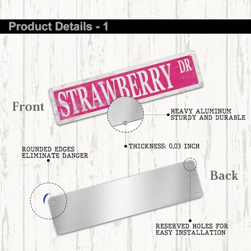 Strawberry Decor Sign Funny Strawberry Themed Gifts Party - Product Imagery